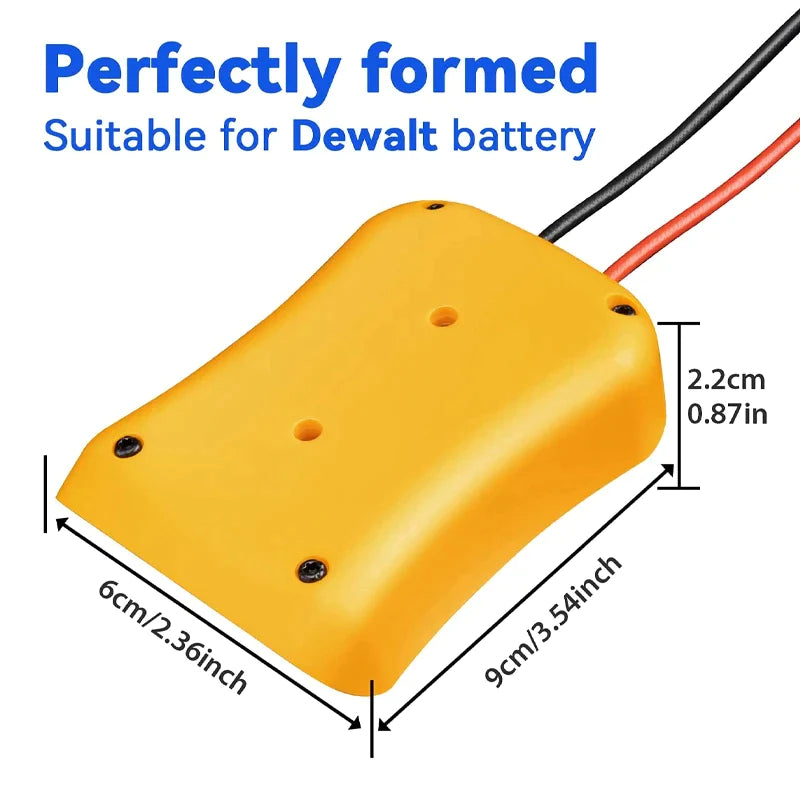 Power Connector DIY Battery Adapter Holder Dock for Dewalt 18V/20V Max Battery