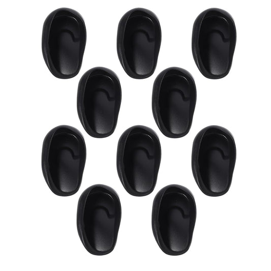 Salon Ear Heat Protector 10Pcs Shower for Ear Plastic Hair Dye Coloring Cover Earmuffs Home Silicone Protectors Black Shield Salon Covers Hairdressing Shower, Dyeing Hair Dye Protector