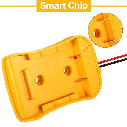 Power Connector DIY Battery Adapter Holder Dock for Dewalt 18V/20V Max Battery