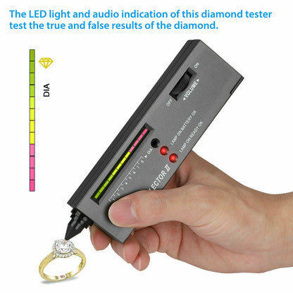 Portable Diamond Tester Selector Illuminated Jewelry Gemstone Testing Tool Kit