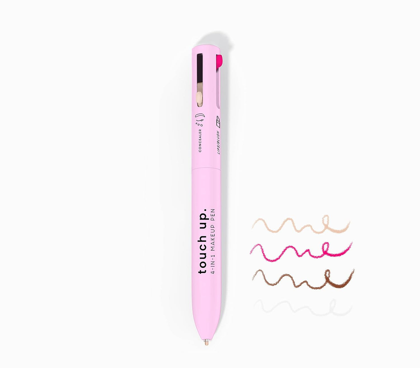 Touch up 4-In-1 Makeup Pen (Concealer, Eye/Brow Liner, Lip/Blush, & Brightener) All-In-One, Multi-Functional Portable Beauty Product, on the Go Travel Makeup Pencil (Makeup Pen B)