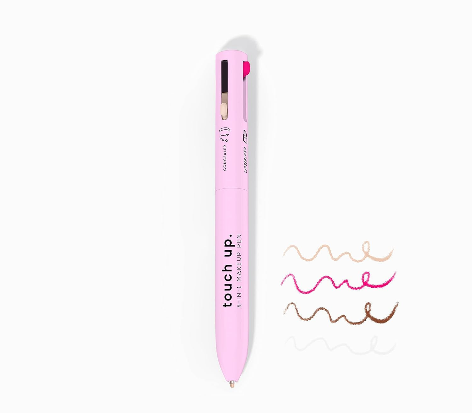 Touch up 4-In-1 Makeup Pen (Concealer, Eye/Brow Liner, Lip/Blush, & Brightener) All-In-One, Multi-Functional Portable Beauty Product, on the Go Travel Makeup Pencil (Makeup Pen B)