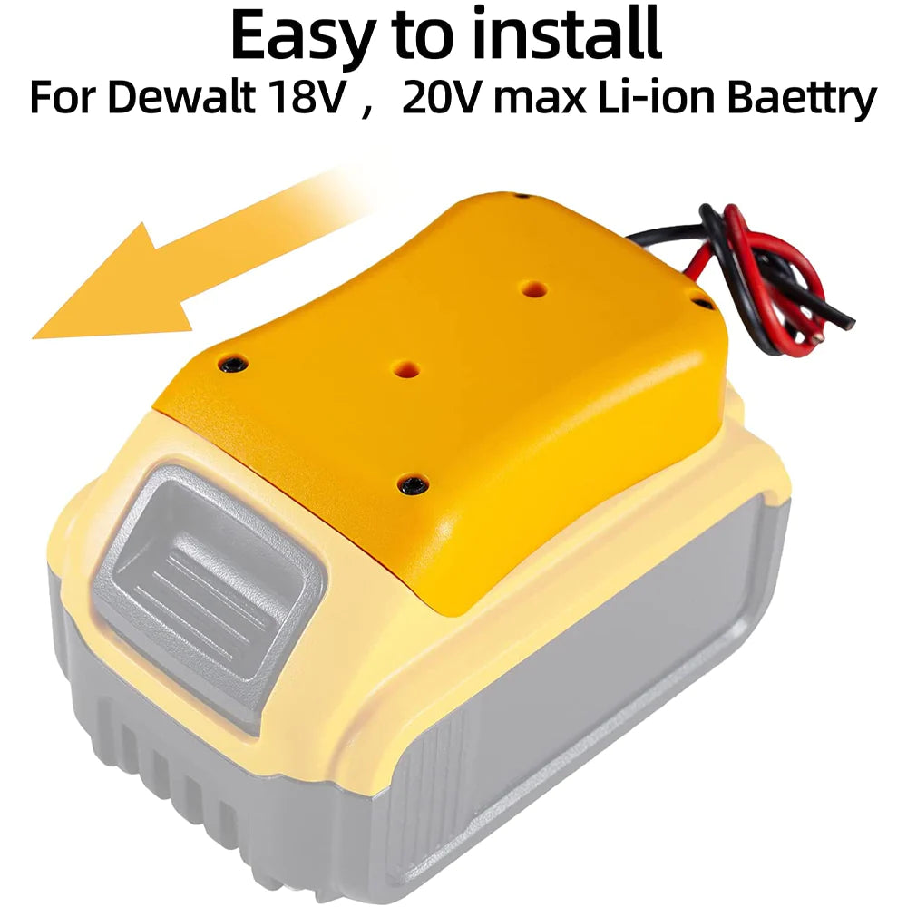 Power Connector DIY Battery Adapter Holder Dock for Dewalt 18V/20V Max Battery