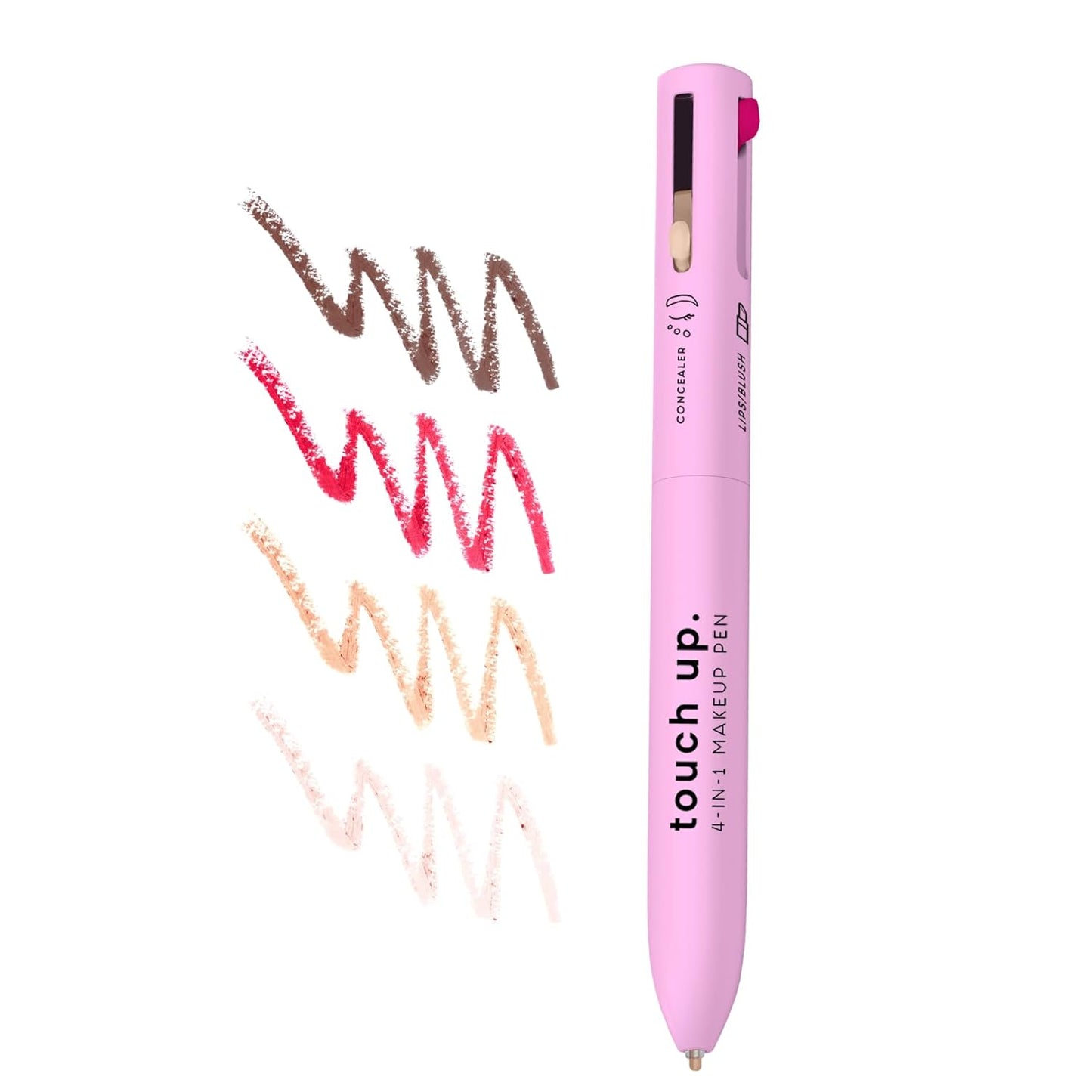 Touch up 4-In-1 Makeup Pen (Concealer, Eye/Brow Liner, Lip/Blush, & Brightener) All-In-One, Multi-Functional Portable Beauty Product, on the Go Travel Makeup Pencil (Makeup Pen B)