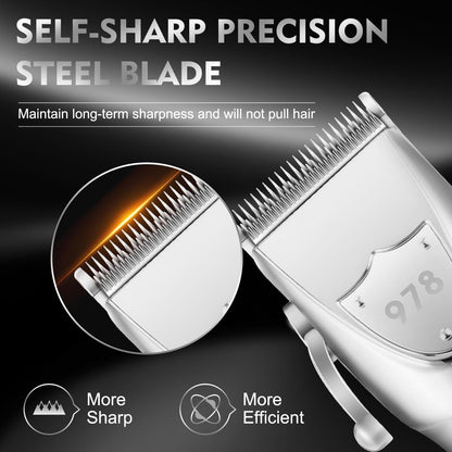 Professional Hair Clippers and Trimmers Set, Electric Razor Foil Shavers for Men, 3 in 1 Cordless Barber Kit Hair Cutting Kit with Travel Case Barber Clippers Set Professioal for Men