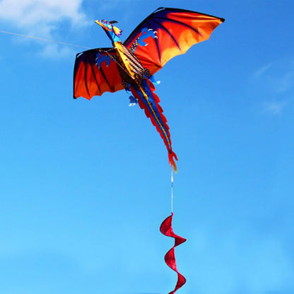 Outdoor Colorful 3D Dragon Flying Kite with 100M Tail Line Animal Kites Children Kids Toys for Outdoor Fun Toy